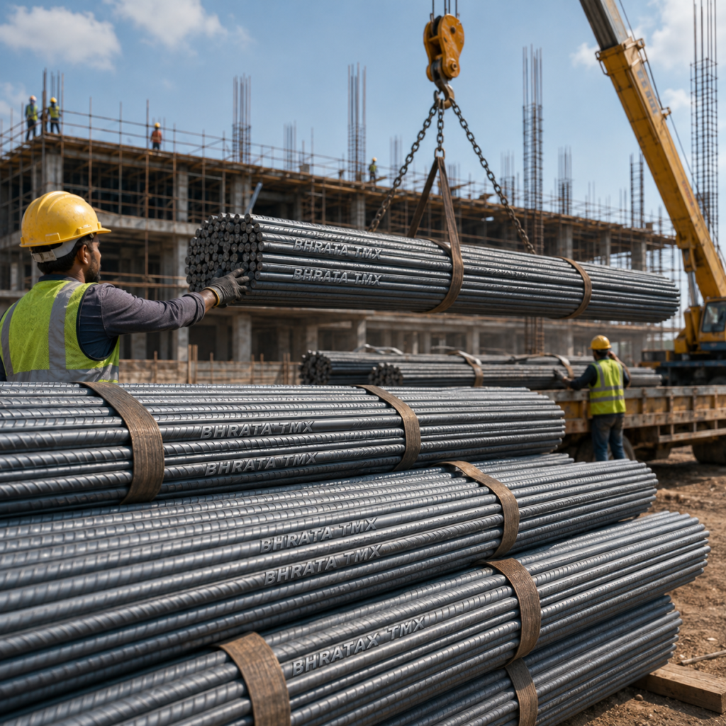 TMT Bar Manufacturer in Ahmedabad | Bhrata TMT Bars